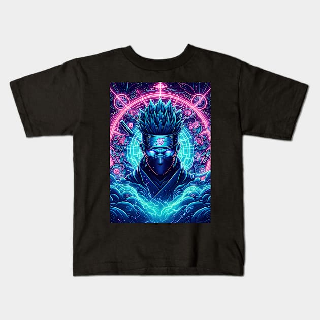 Kakashi neon fantasy Kids T-Shirt by San Creative